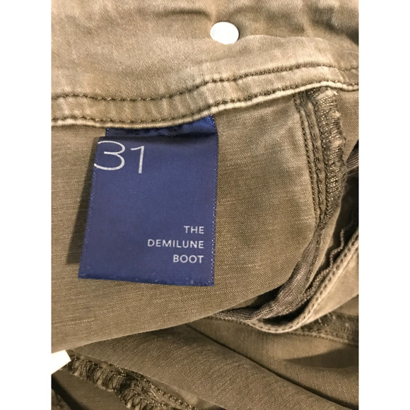 Anthropologie Pilcro Women's The Demilune Boot Utility Flare Green Pants - 31 - Picture 7 of 15